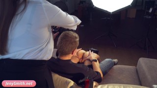 He kissed my tits! Very hot roleplay photosession by Jeny Smith